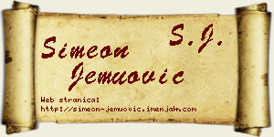 Simeon Jemuović vizit kartica